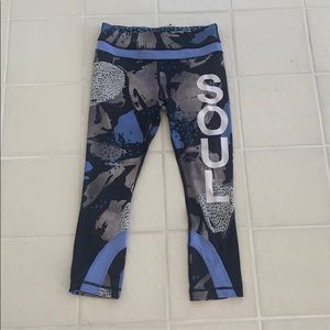 Lululemon Soul Cycle cropped patterned leggings
